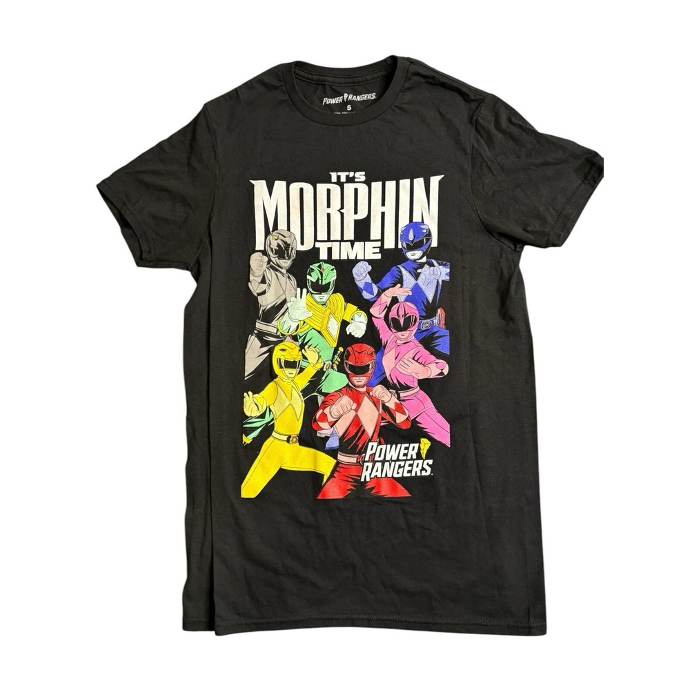 Power Rangers Shirt Mens Small Black Mighty Morphin Power Ranger‎ 90s